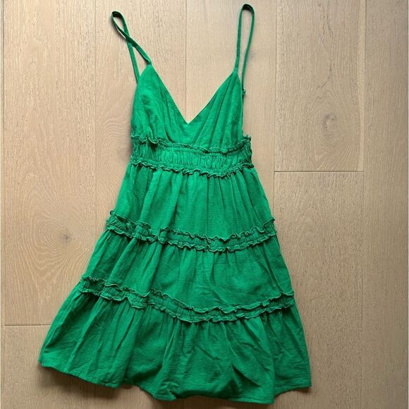 Green Thin Strap Dress - Picture 1 of 3
